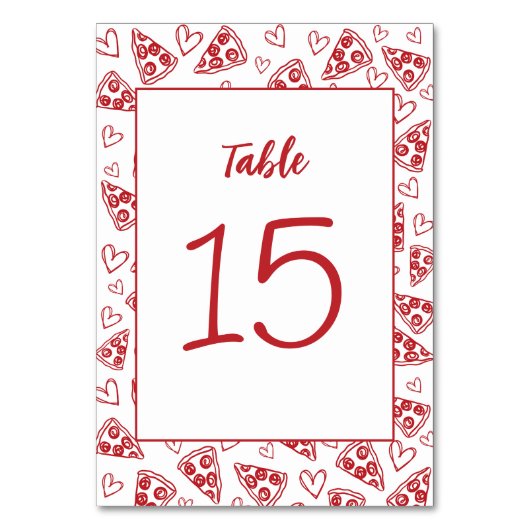 Pizza Party, das eine weitere italienische Sonderl Tischnummer (Vorderseite)