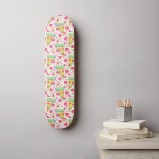 Pizza-Party der 90er Skateboard (Wandkunst)