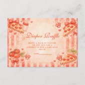 Pizza Party Diapper Raffle Begleitkarte (Vorderseite)