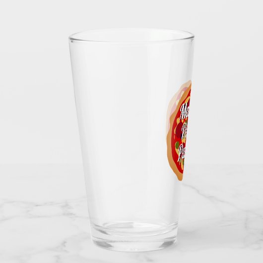 Pizza Party Drink Glas mit Sondertext (Rechts)