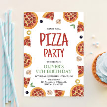 Pizza-Party, ein Stück Spaß Pizza-Party Geburtstag