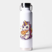Pizza-Party-Einhorn (1) Trinkflasche (Vorne)