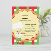 Pizza-Party Einladung (Stehend Vorderseite)