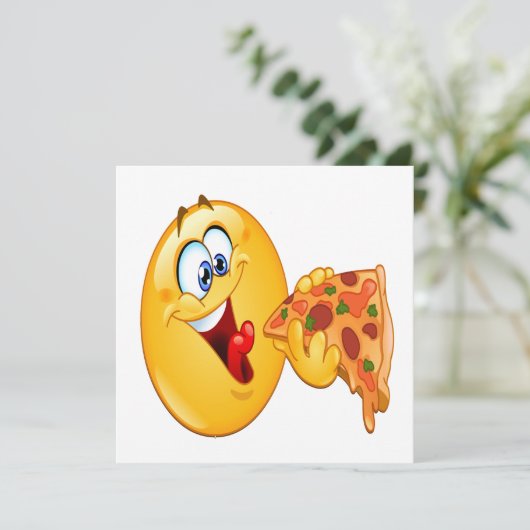 Pizza-Party Einladung (Stehend Vorderseite)