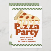 Pizza-Party Einladung (Vorne/Hinten)