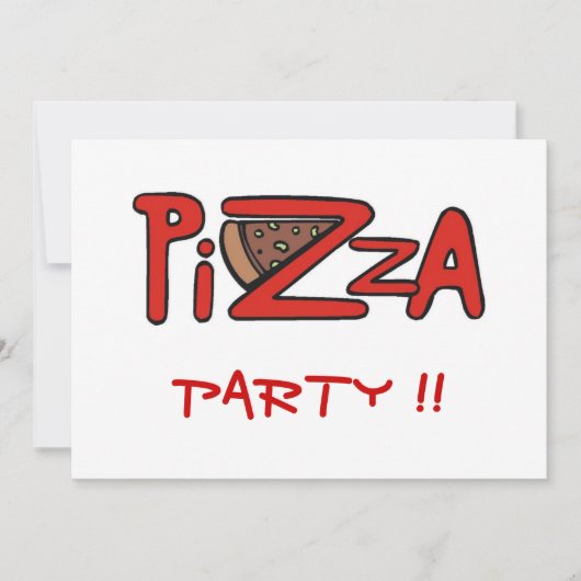 Pizza-Party Einladung (Vorderseite)