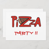 Pizza-Party Einladung (Vorne/Hinten)