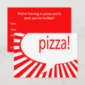 Pizza-Party Einladung (Vorne/Hinten)
