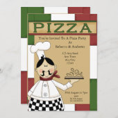 Pizza-Party Einladung (Vorne/Hinten)