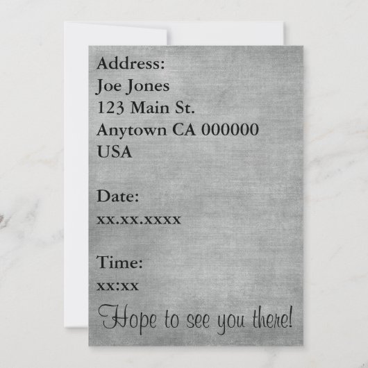 Pizza-Party Einladung (Rückseite)