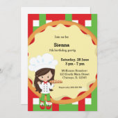 Pizza-Party Einladung (Vorne/Hinten)