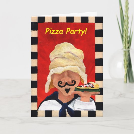 Pizza-Party Einladung (Vorderseite)