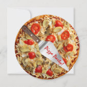 Pizza-Party Einladung (Vorderseite)