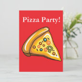 Pizza-Party Einladung (Stehend Vorderseite)