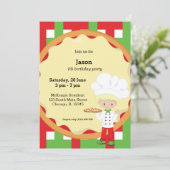 Pizza-Party Einladung (Stehend Vorderseite)