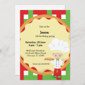 Pizza-Party Einladung (Vorne/Hinten)