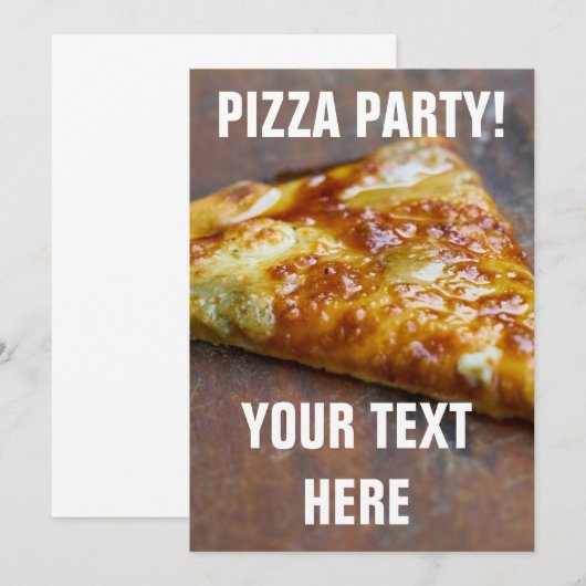 PIZZA-PARTY EINLADUNGEN (Vorne/Hinten)