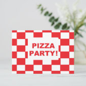 "Pizza Party" Einladungen (Stehend Vorderseite)