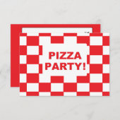 "Pizza Party" Einladungen (Vorne/Hinten)