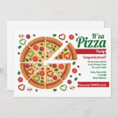 Pizza-Party Einladungen (Vorne/Hinten)