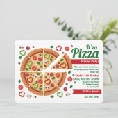 Pizza-Party Einladungen (Stehend Vorderseite)