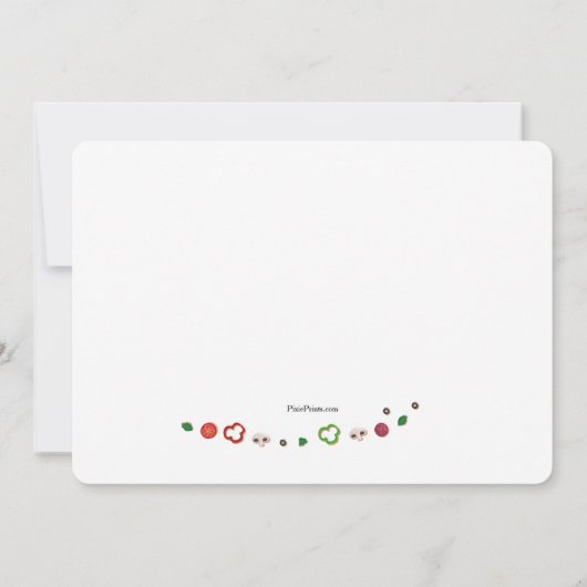 Pizza-Party Einladungen (Rückseite)