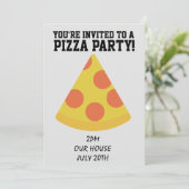PIZZA PARTY!EINLADUNGEN EINLADUNG (Stehend Vorderseite)