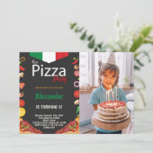 Pizza-Party Einladungen für Kinder (Stehend Vorderseite)