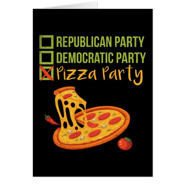 Pizza Party - Funny Novelty Political (Vorne)