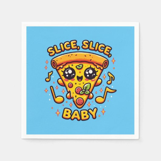 Pizza Party Funny Serviette (Vorderseite)