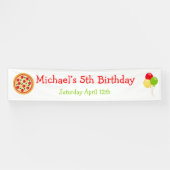 Pizza Party Geburtstag Banner (Horizontal)