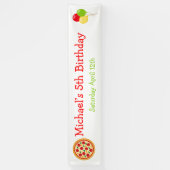 Pizza Party Geburtstag Banner (Vertikal)