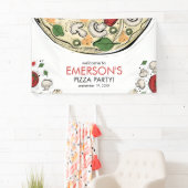 Pizza Party Geburtstag Begrüßungsbanner Banner (Insitu)