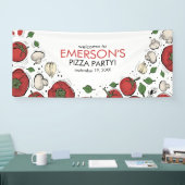 Pizza Party Geburtstag Begrüßungsbanner Poster Banner (Messe)