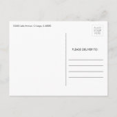 Pizza Party Geburtstag Danke, Postcard Postkarte (Rückseite)