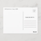 Pizza Party Geburtstag Danke, Postcard Postkarte (Rückseite)