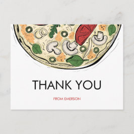 Pizza Party Geburtstag Danke, Postcard Postkarte