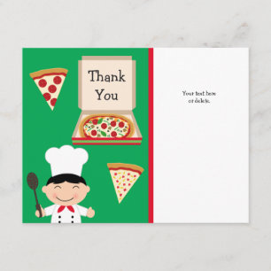 Pizza-Party-Geburtstag danken Ihnen zu kardieren Dankeskarte