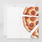 Pizza Party Geburtstag Einladung (Rückseite)