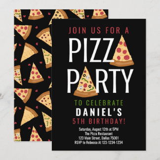 Pizza Party Geburtstag Einladung