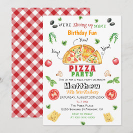 Pizza Party Geburtstag Einladung