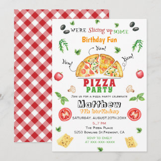 Pizza Party Geburtstag Einladung