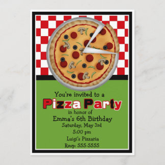 Pizza Party Geburtstag Einladung