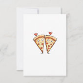 Pizza Party Geburtstag, Liebe Sie zwei Pizzen Einladung (Rückseite)