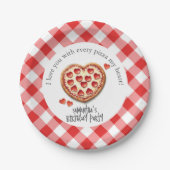 Pizza Party Geburtstag Pappteller (Vorderseite)
