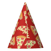 Pizza Party Geburtstag Partyhütchen (Rückseite)