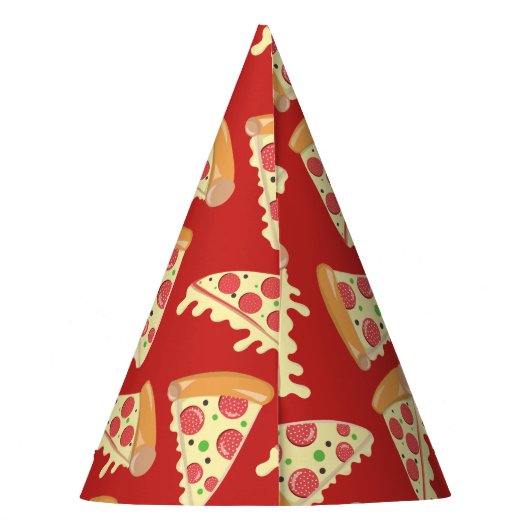 Pizza Party Geburtstag Partyhütchen (Rückseite)
