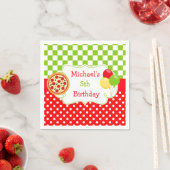 Pizza Party Geburtstag Serviette (Beispiel)