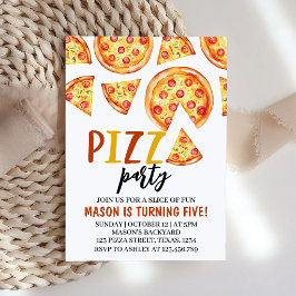 Pizza-Party-Geburtstags-Einladung Einladung