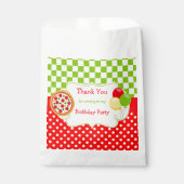 Pizza Party Geburtstagsparty Geschenktütchen (Vorderseite)